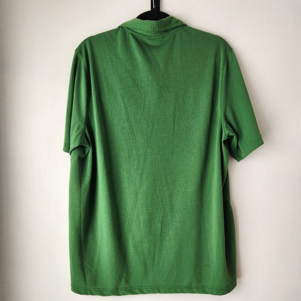 Eddie Bauer Green Short Sleeve Polo Shirt Performance Wear Wicking Men's Tall L - Picture 2 of 8